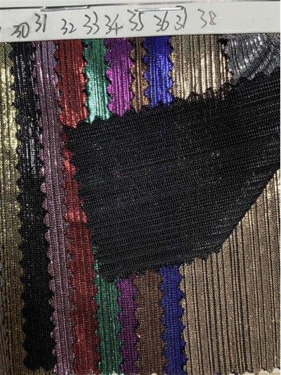 GZ-JP 羅紋閃光布    幅寬:148cm 克重: 150g  成分:滌97%氨綸3% 正面照